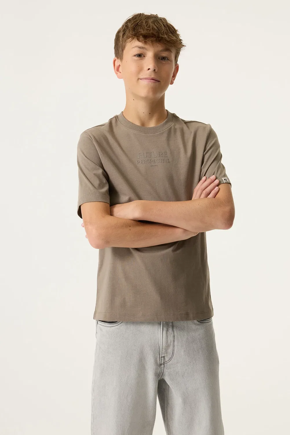 Футболка из хлопка Garcia, taupe grey — фото 2
