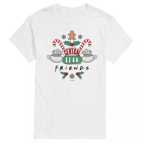

Мужская футболка с принтом «Друзья» — Central Perk Licensed Character, белый
