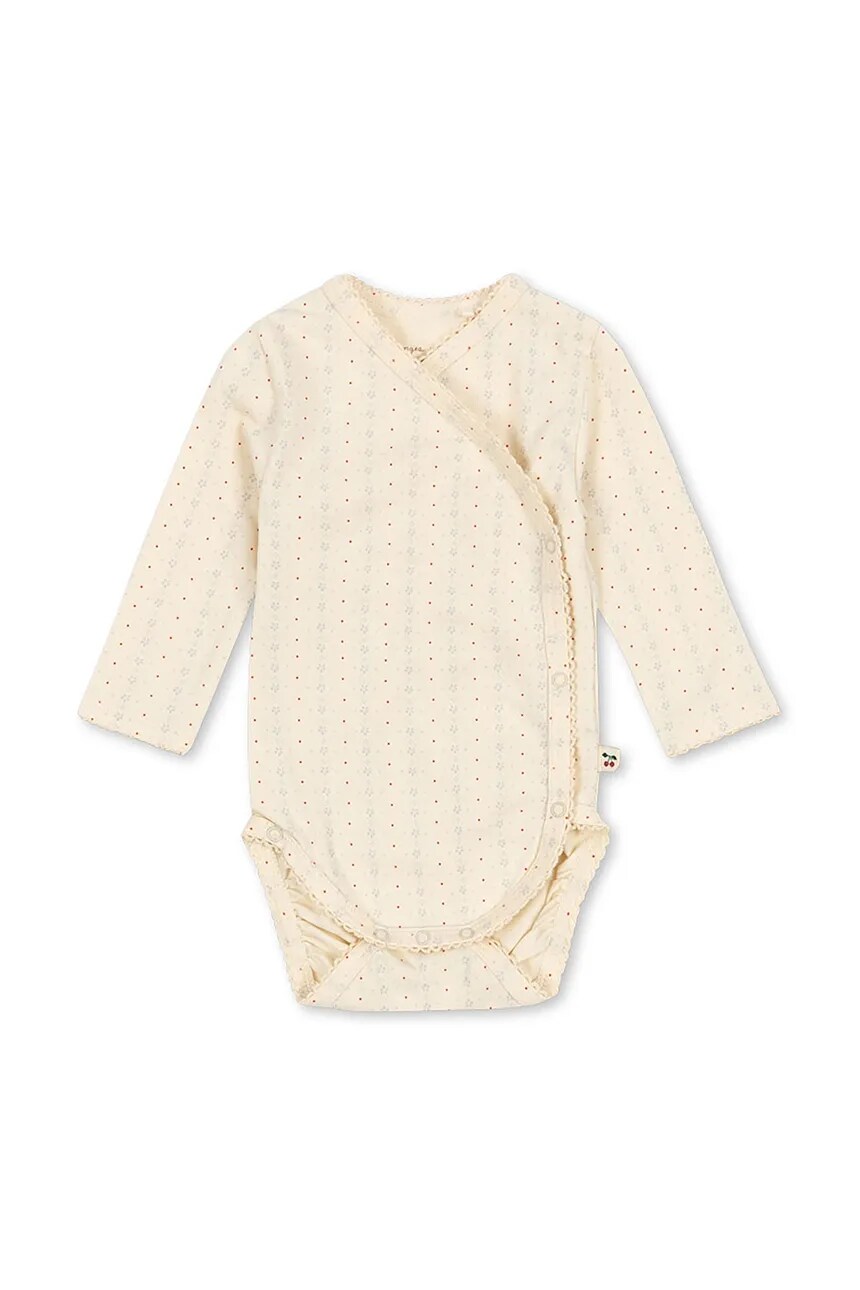 

Детское боди BASIC LS NEWBORN BODY GOTS Konges Sløjd, бежевый