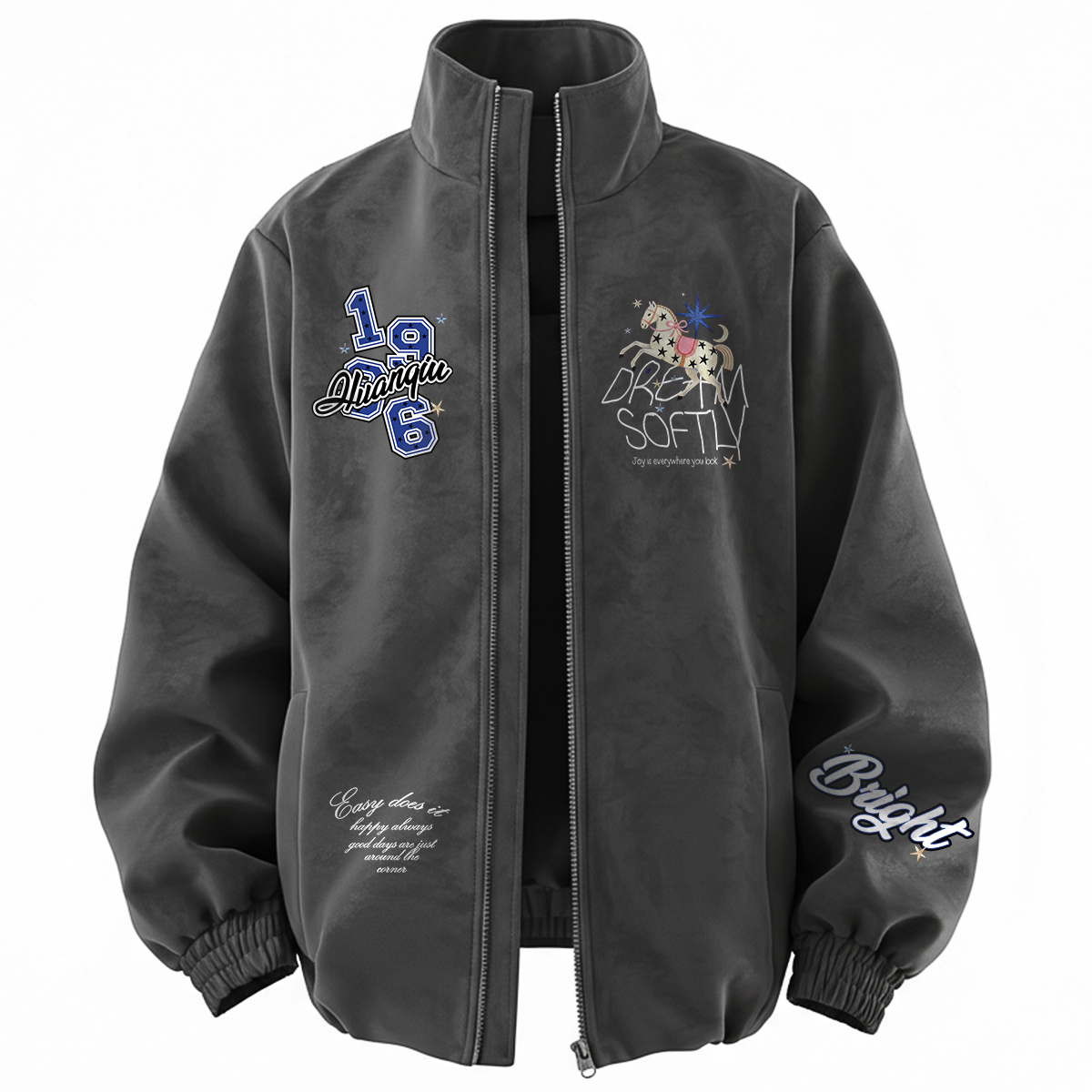 

Куртка Unisex Stand Collar Thickened HUANQIU, темно-серый