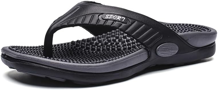 

Массажные шлепанцы DSLED для мужчин и женщин, акупунктурные сандалии-массажеры, облегчение боли при плантарном фасциите, боли в пятке, проблемах с аркой стопы и артрите, черный