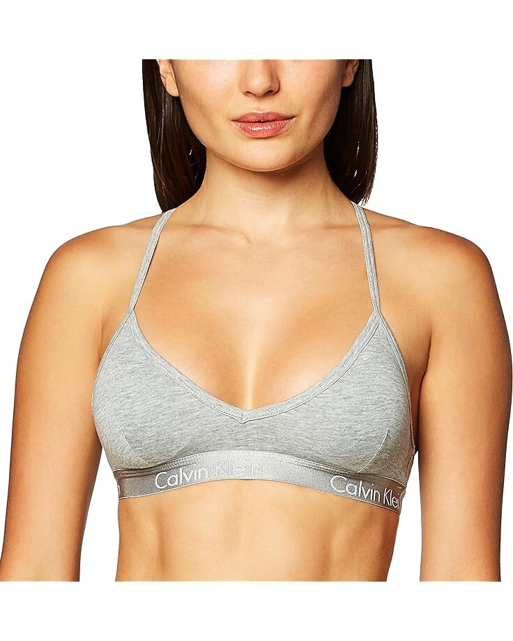 

Бюстгальтер Calvin Klein Motive Cotton Lightly Linedlette, цвет Grey Heather