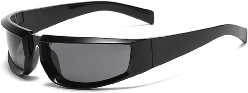 

Ретро-панк женские солнцезащитные очки, модные разноцветные зеркальные очки с защитой от УФ-излучения UV400, мужские очки для активного отдыха и вождения UUPTTPL, Glossy Black Grey