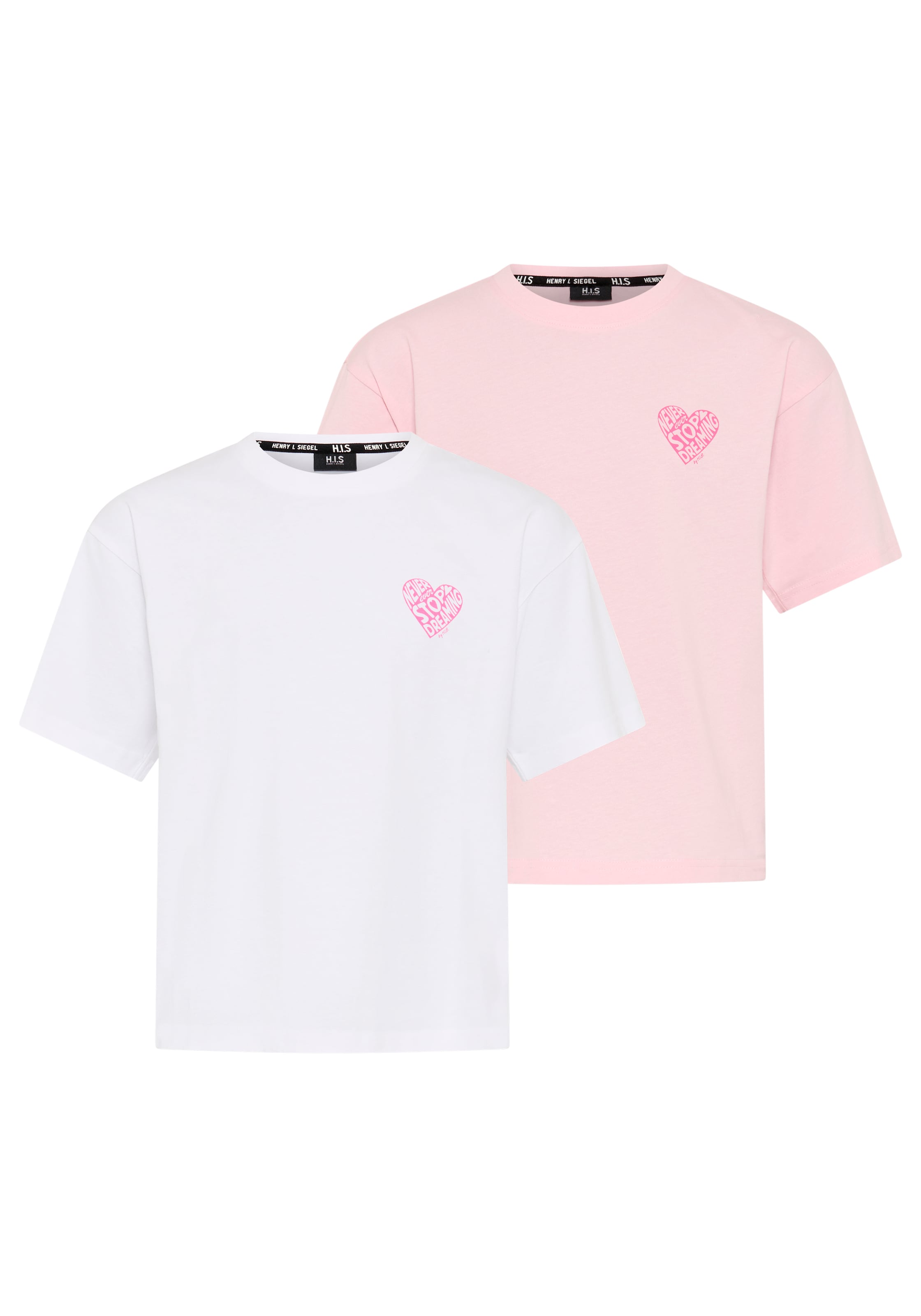 H.I.S EM Футболка в цвете Rose, Light Pink, White