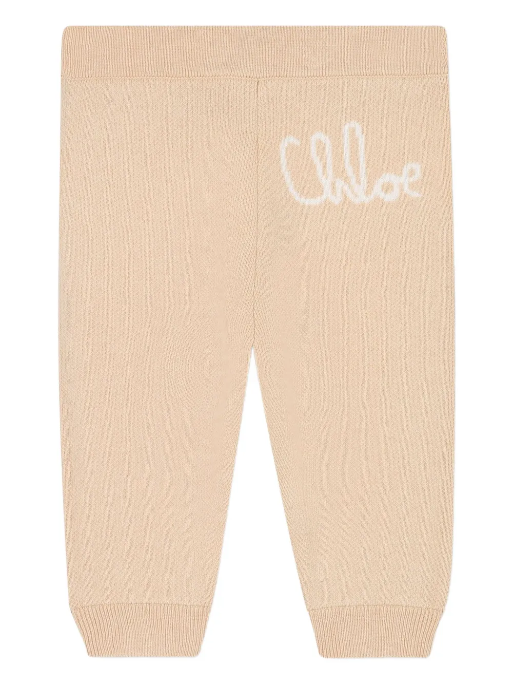 Спортивный костюм на молнии с капюшоном Chloé Kids, нейтральный — фото 2