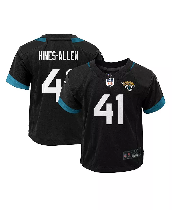 

Детская игровая футболка Jacksonville Jaguars альтернативного дизайна Josh Hines-Allen, черная Nike