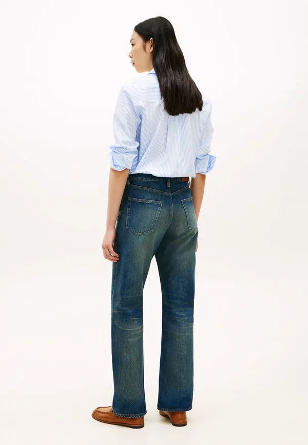 Джинсы прямого кроя со средней посадкой и рваными краями Tommy Hilfiger, Blue Denim — фото 3