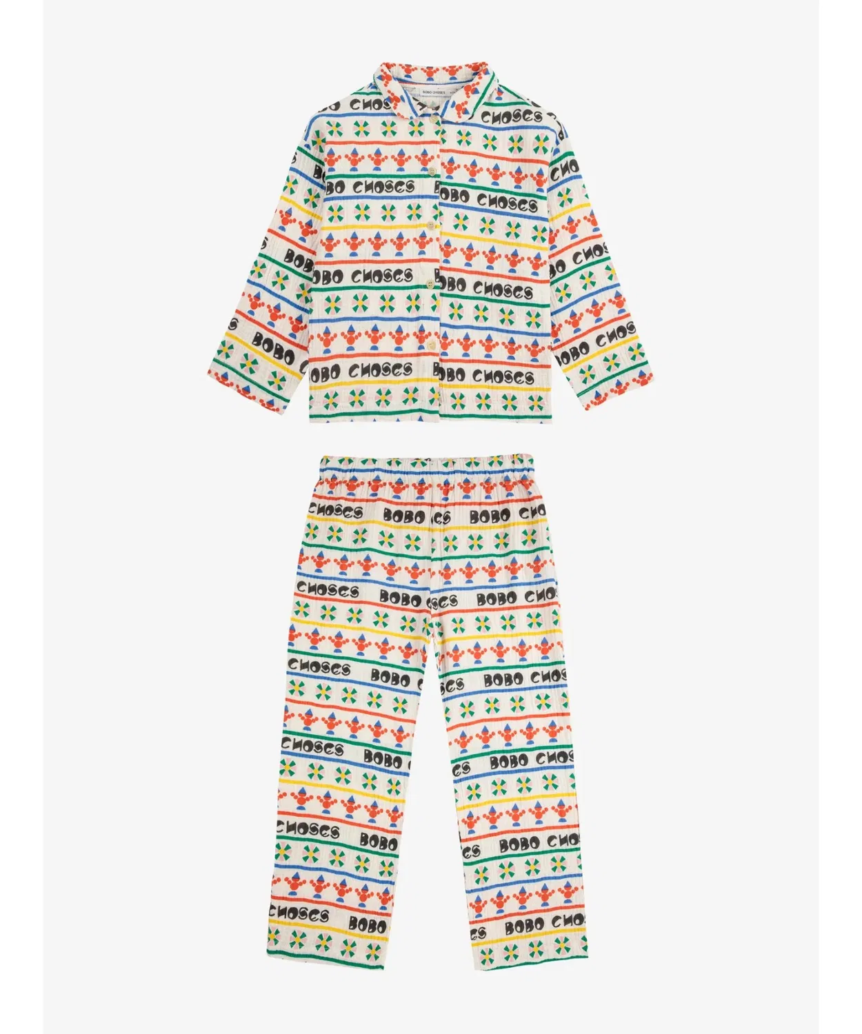 Комплект домашней одежды Toys all over Loungewear Set BOBO CHOSES из двойного хлопка, офф-вайт — фото 2