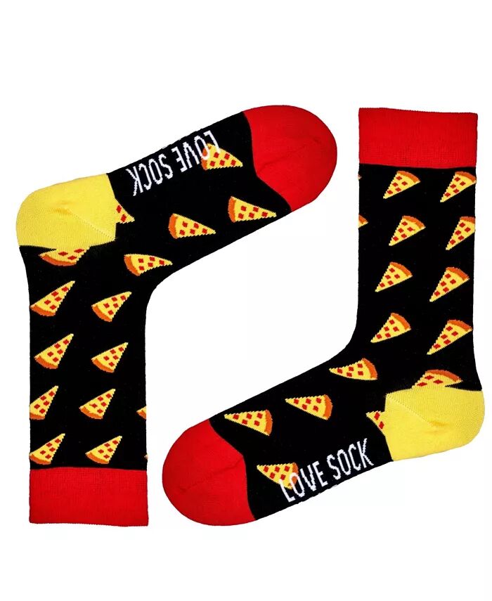 

Носки Pizza Cotton Fun Food Novelty Crew Love Sock Company, черный