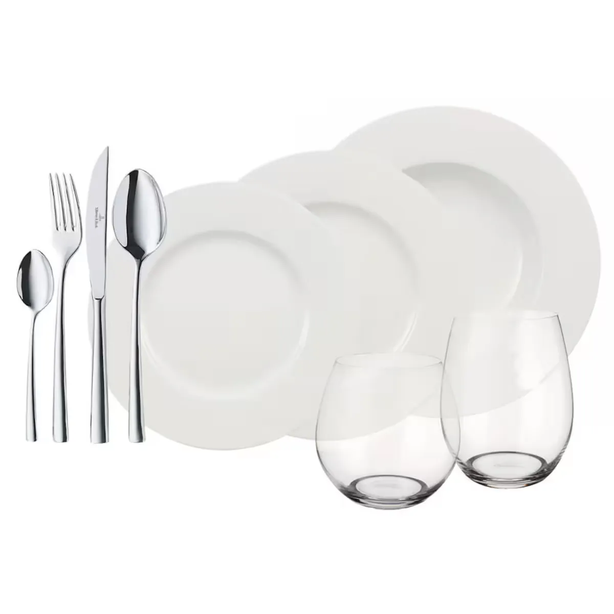 

Набор посуды столовой на 4 персоны, 36 предметов, Wonderful World White, Villeroy & Boch, Премиум-Фарфор