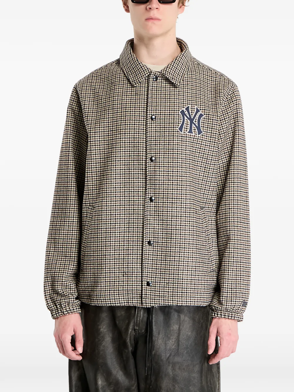 

Клетчатая куртка с вышивкой New Era Cap, нейтральный