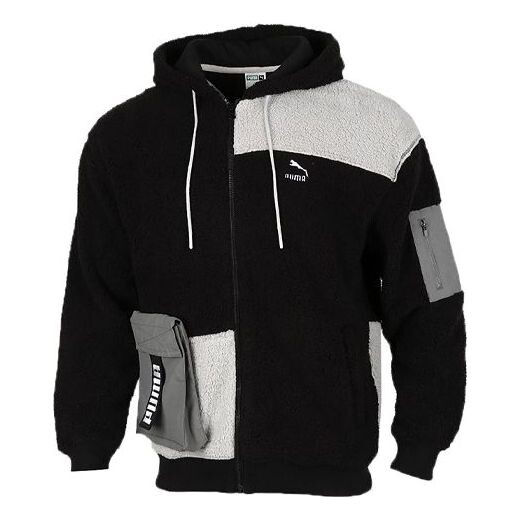 

Куртка retro block sherpa full-zip jacket black/grey Puma, черный