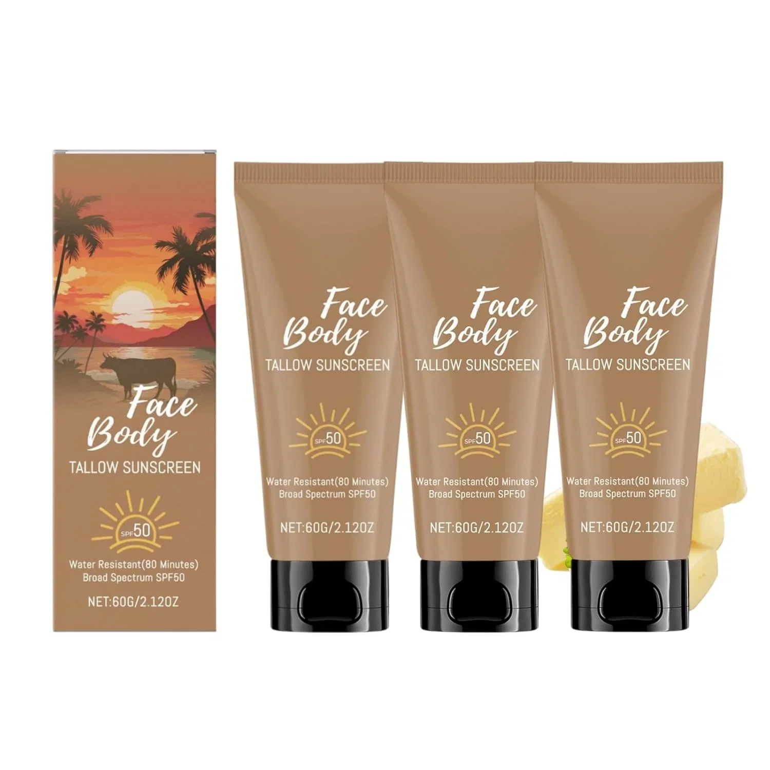 Солнцезащитный крем SPF 50 с говяжьим жиром Radiantre