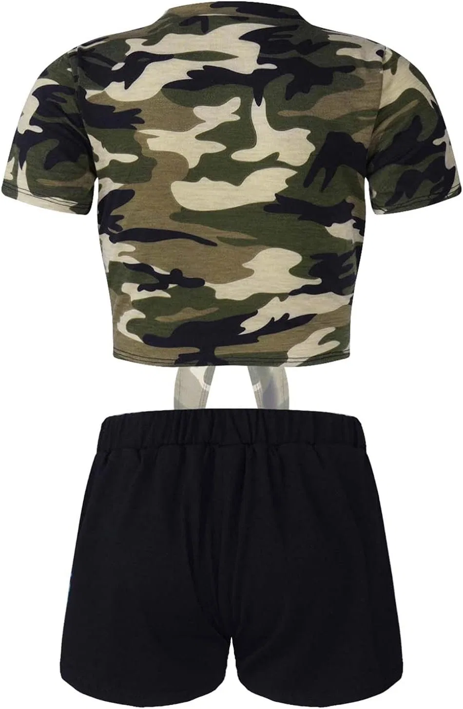 Детский спортивный костюм из 2 предметов с принтом леопарда или камуфляжа Kaerm Green Camouflage — фото 2