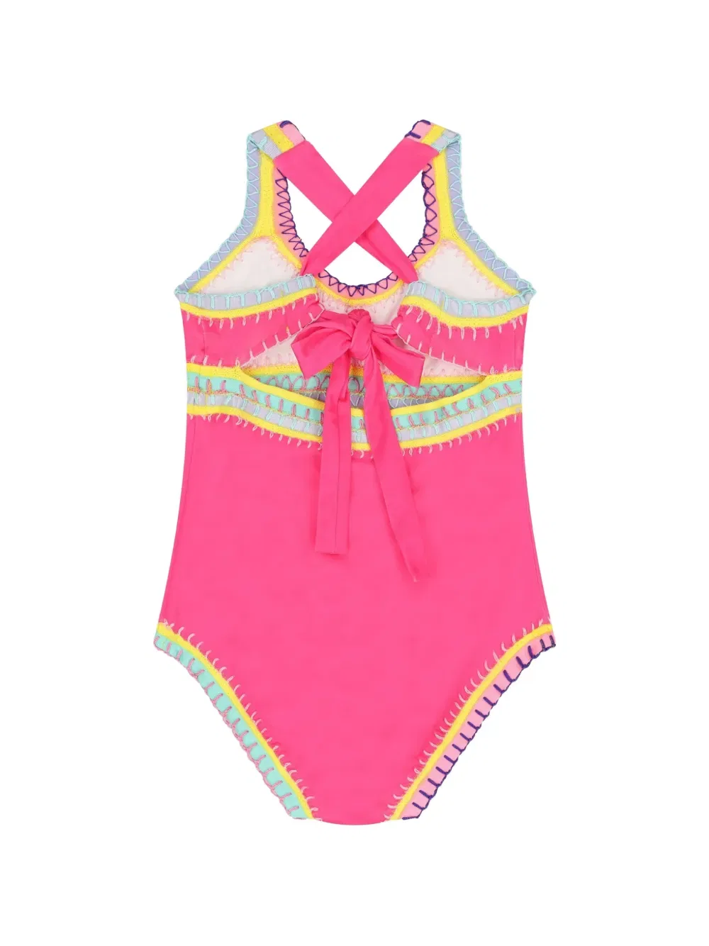Купальник с перекрещивающимися лямками Pq Swim Kids, розовый — фото 2