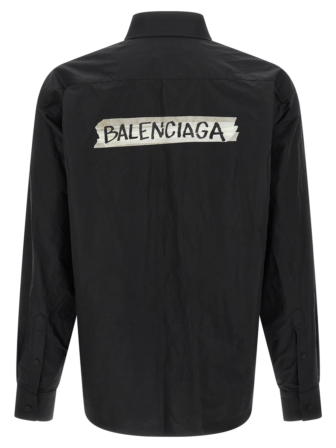 Рубашка «Малярная лента» BALENCIAGA, черный — фото 2