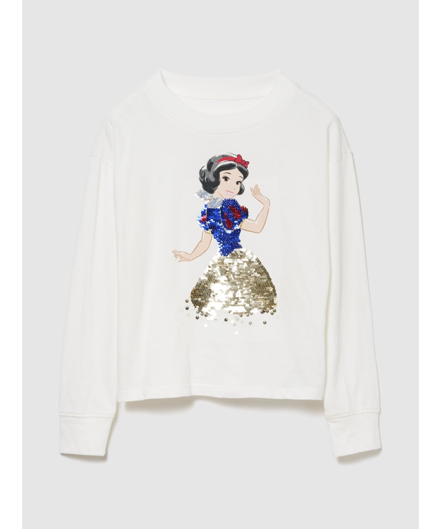 Футболка с графическим принтом и переплетом из пайеток (K)GapKids x Disney Oversized Flip-Piece GAP, NEW_OFF_WHITE_V2
