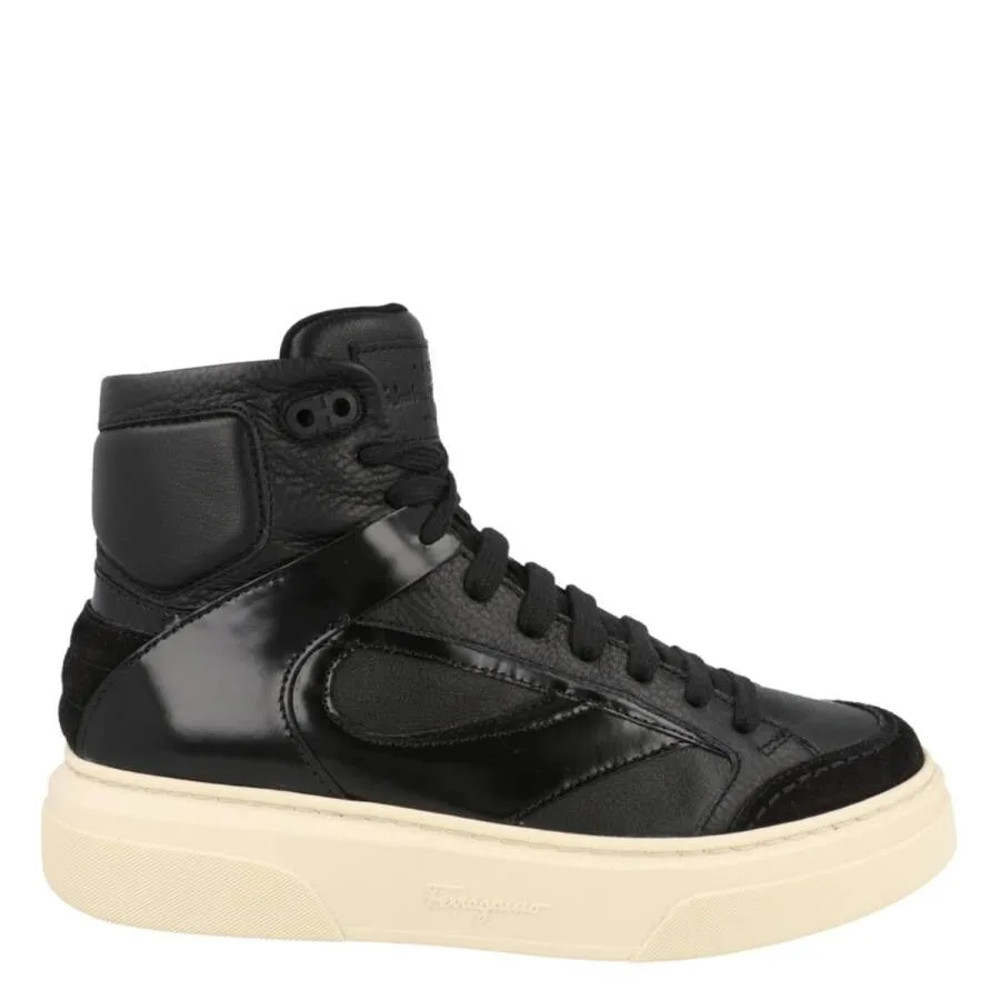 Высокие кроссовки Ferragamo Cassio из кожи, черный