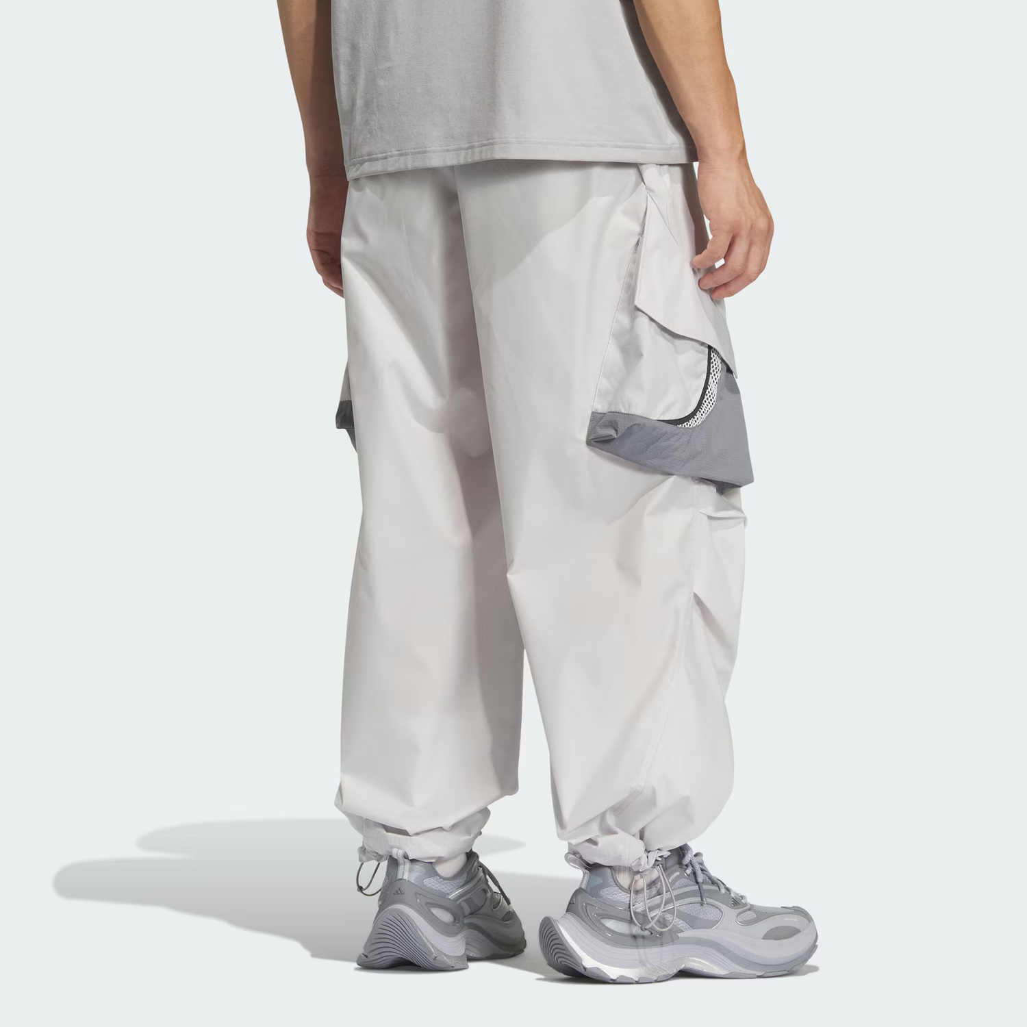Брюки спортивные FOS TRACKSUIT BOTTOMS мужские light gray Adidas, светло-серый — фото 3