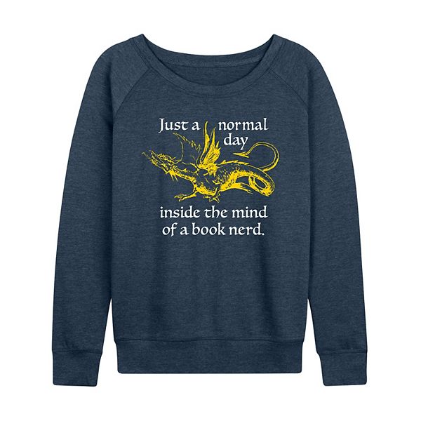 

Женская футболка с длинным рукавом just a normal day inside the mind of book nerd french terry Licensed Character, Heather Indigo, Фиолетовый, Женская футболка с длинным рукавом just a normal day inside the mind of book nerd french terry Licensed Characte