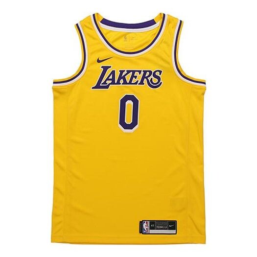 

Спортивная футболка 2020 lakers icon edition nba swingman jersey men's jersey Nike, желтый