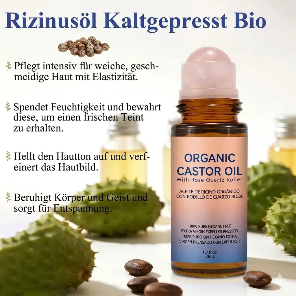 Органическое касторовое масло с роликовым аппликатором от Rosenquarz Generisch — фото 3