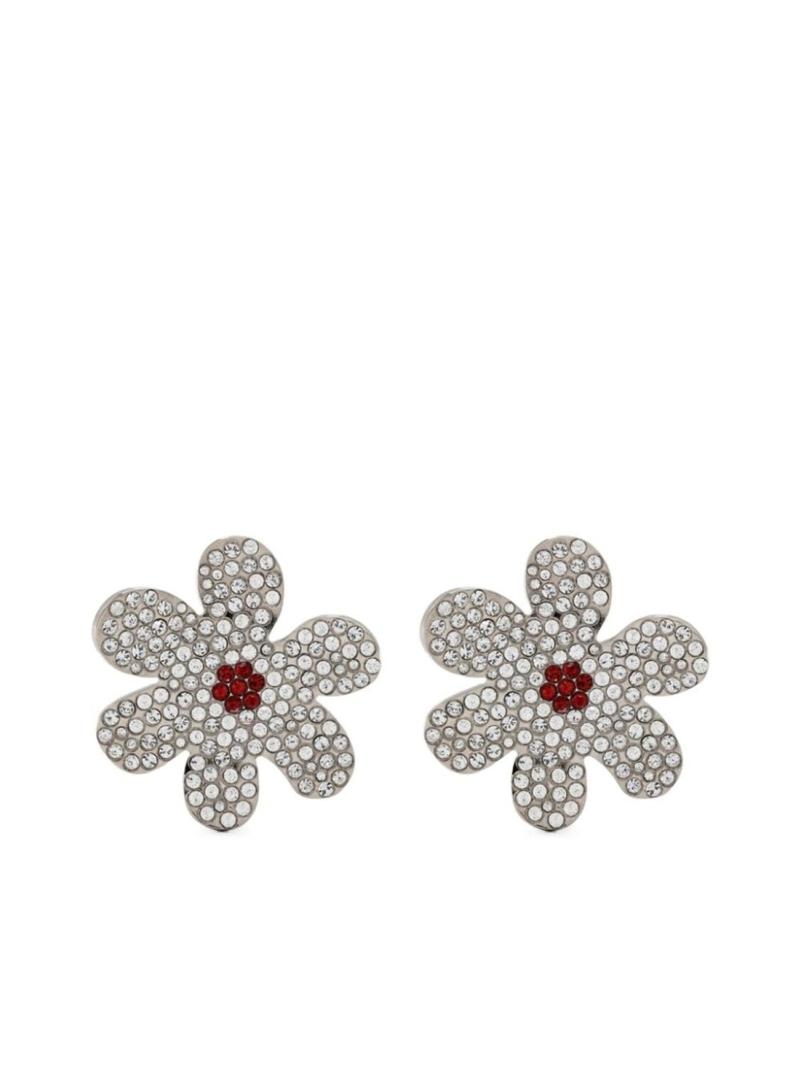 

Серьги-клипсы с кристаллами Marni, серебряный