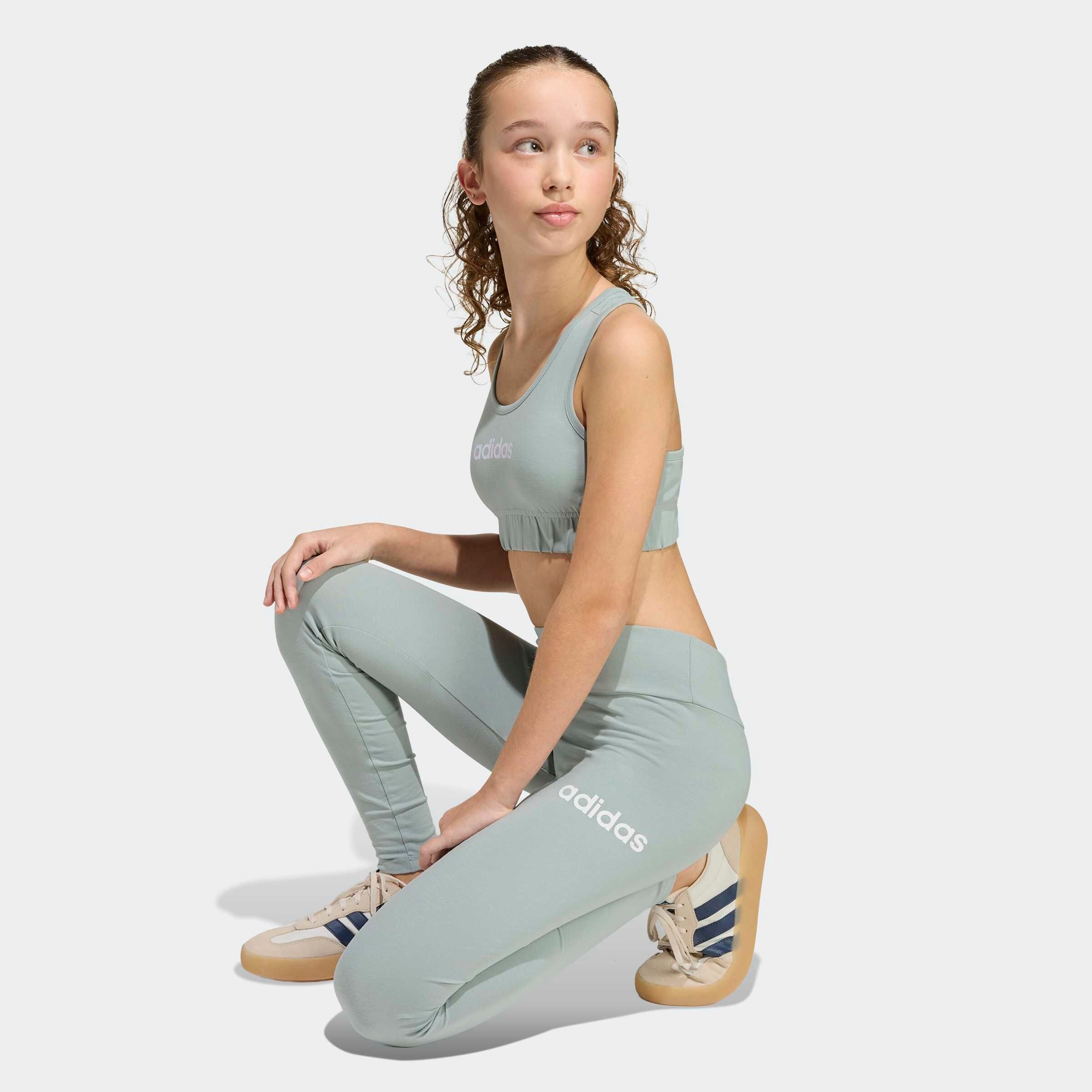 Adidas Sportswear Узкие спортивные штаны в цвете Mint — фото 4