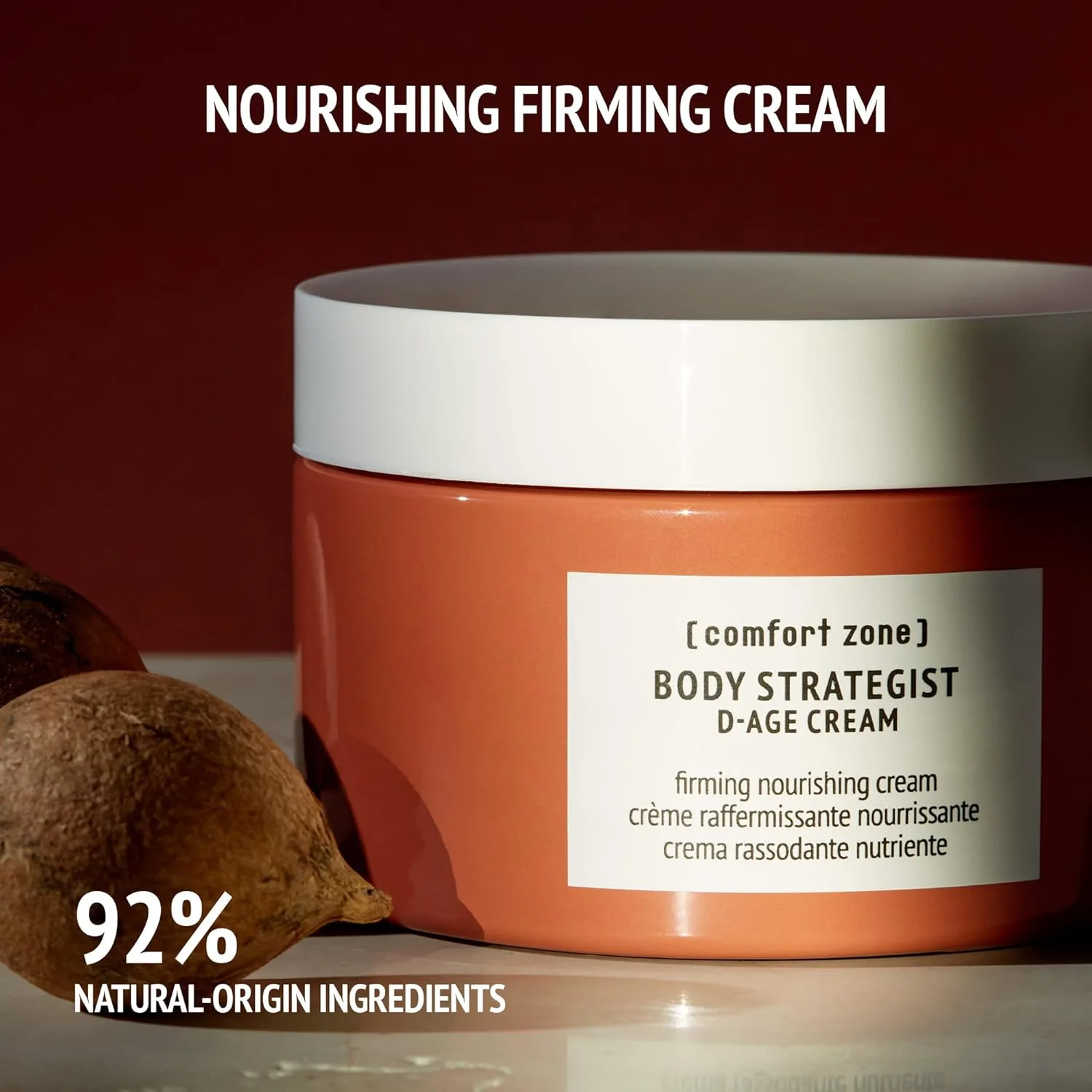[ comfort zone ] Body Strategist D-Age Cream, укрепляющий лосьон для тела, тонизирующее средство для упругости, органическое масло таману, антивозрастной уход для потери упругости, сухая кожа, веган, сделано в Италии, 180 г — фото 2