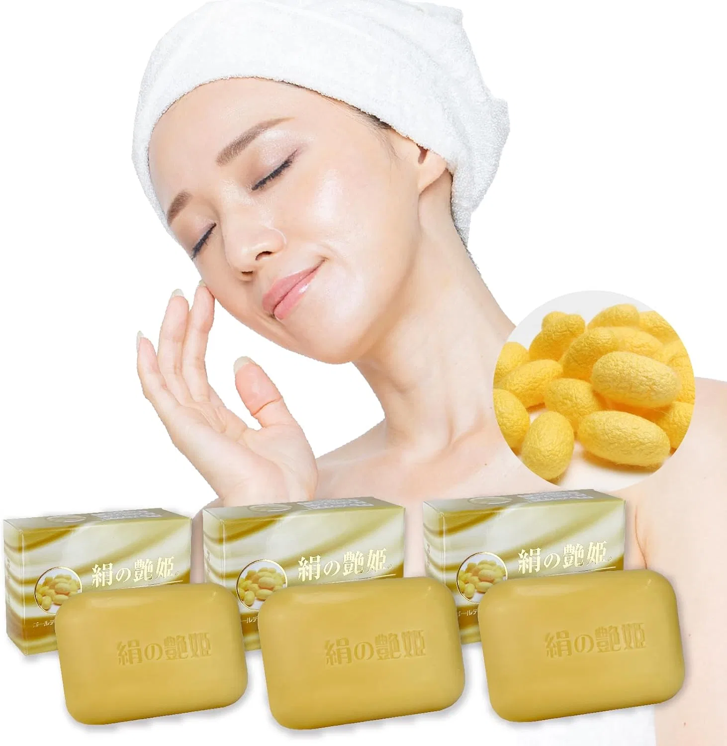 Мыло Silk Soap с золотым шелком Roicosmo 100 г