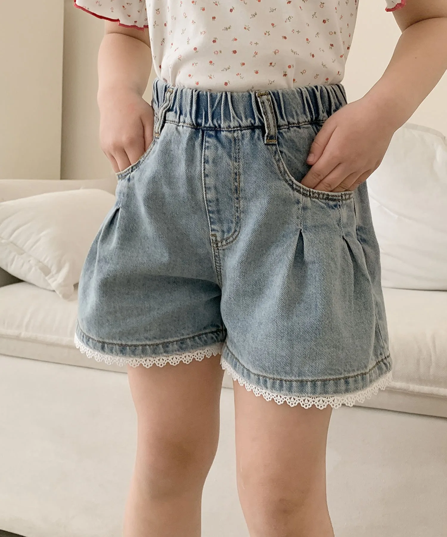Детские джинсовые шорты-клеш Aimoha Kids, blue