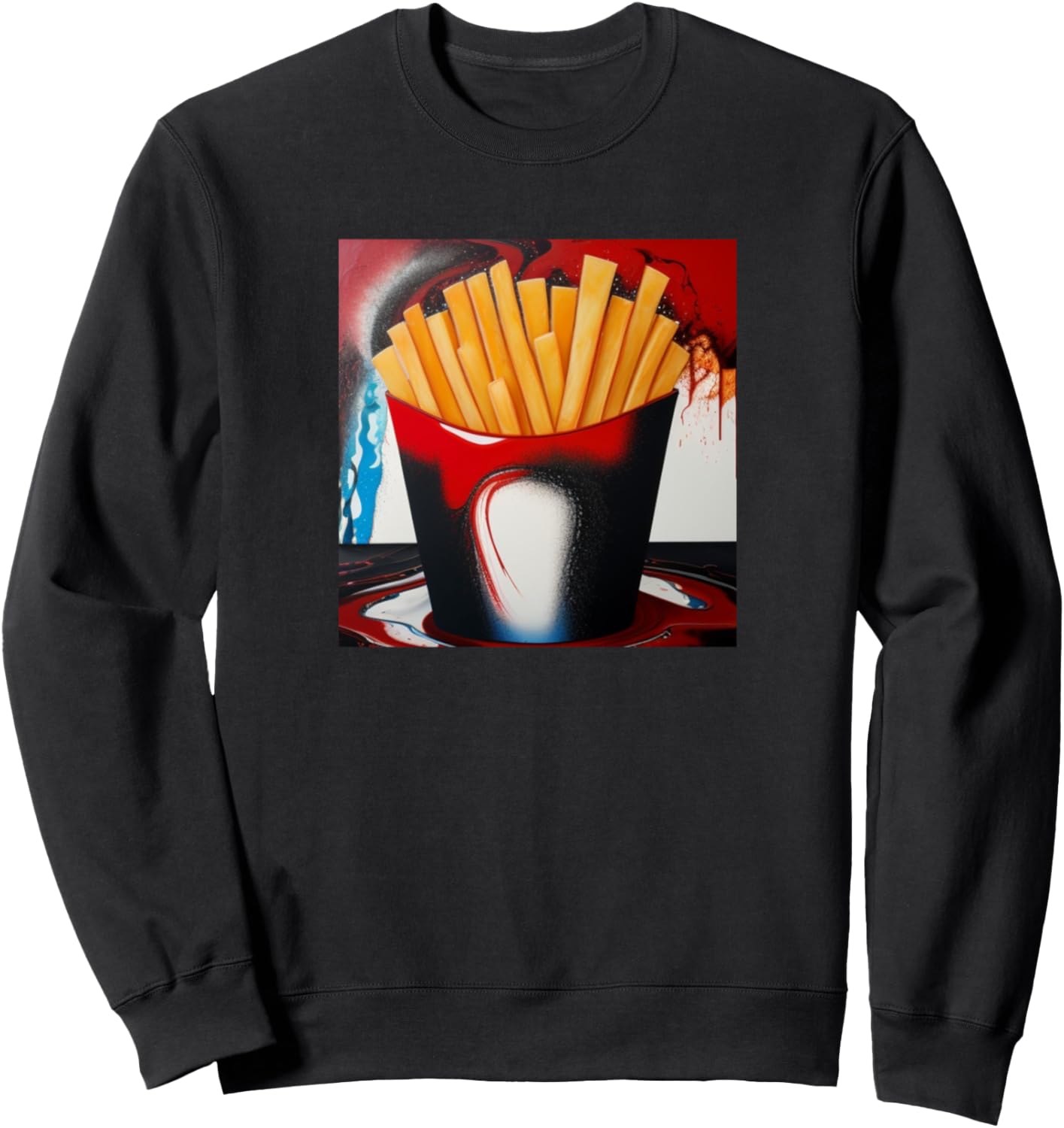 

Толстовка с изображением картофеля фри. Первая еда. Яркая толстовка для любителей картофеля фри French Fries - Food Men Women Kids Boys Girls Gift, черный