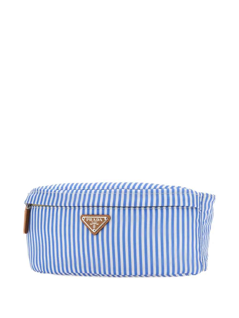 

Сумка на пояс в полоску Prada, синий