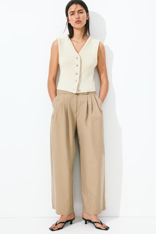 

Мешковатые штаны H&M, бежевый