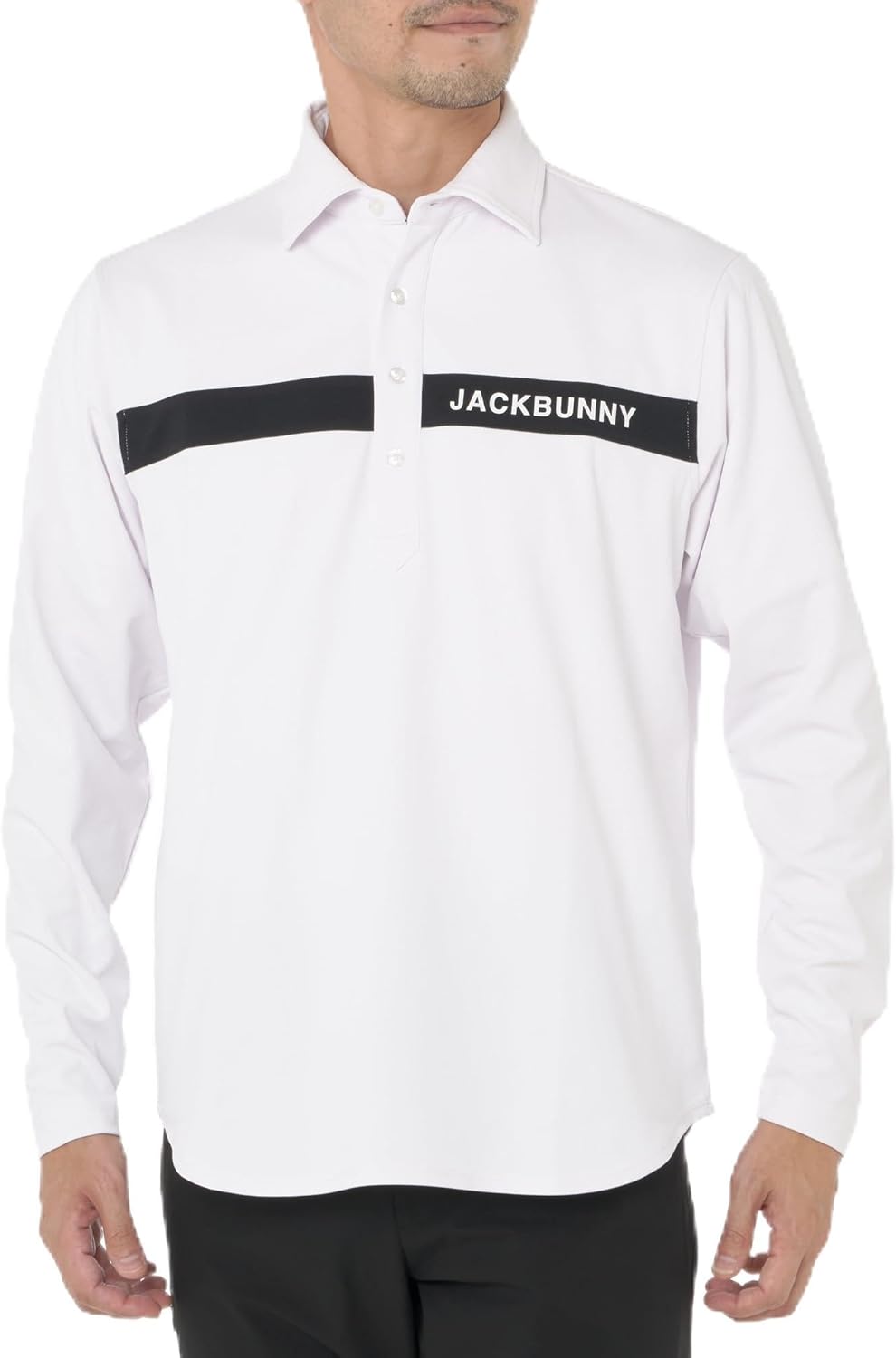 

Мужская рубашка-поло с длинным рукавом Jack Bunny (сетчатая перфорация) / для гольфа / 262-4261919, белый