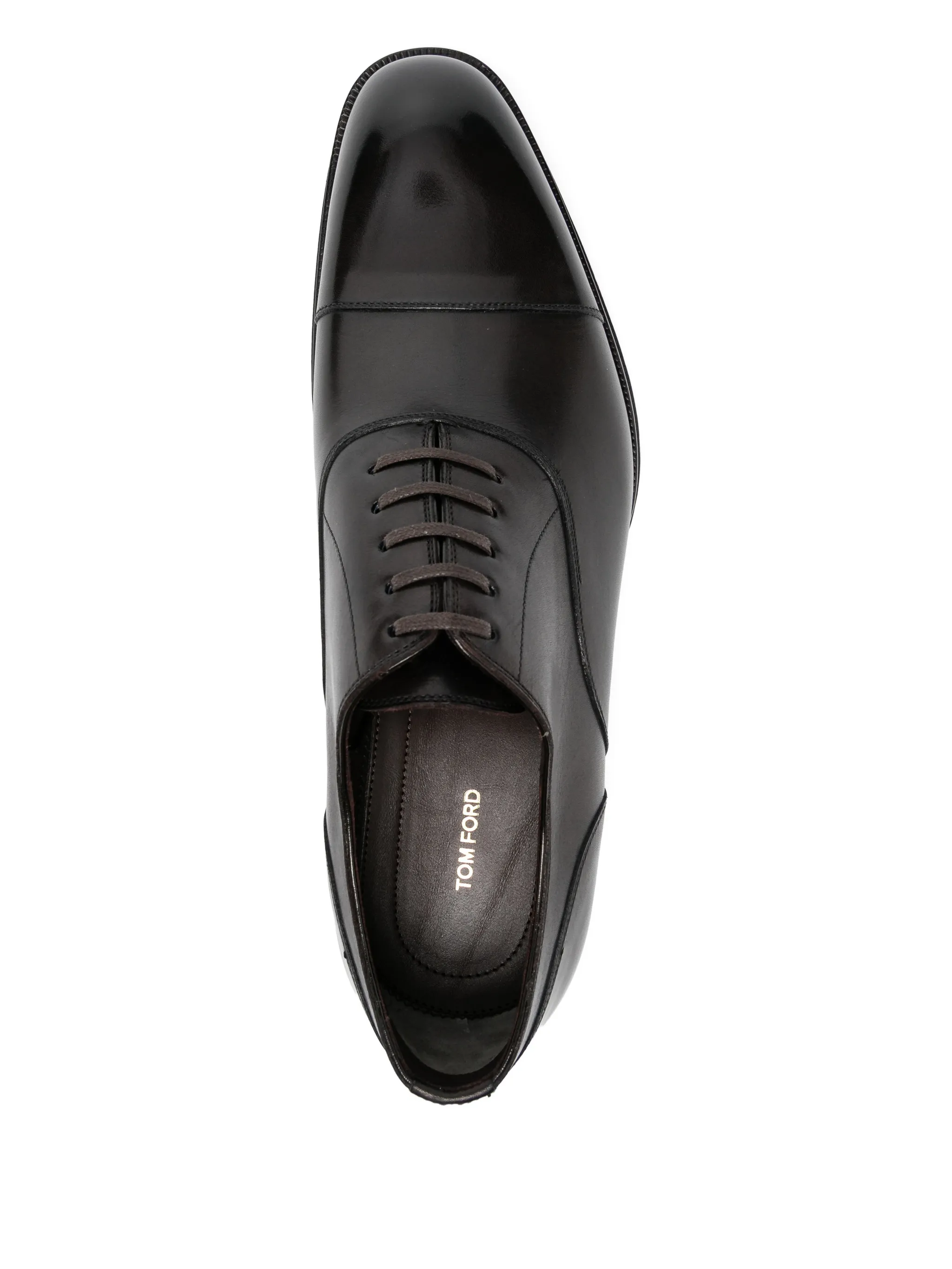 Кожаные оксфордские туфли Tom Ford, коричневый — фото 4