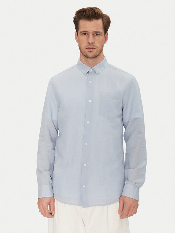 

Рубашка обычного кроя K10K114488 Calvin Klein, голубой