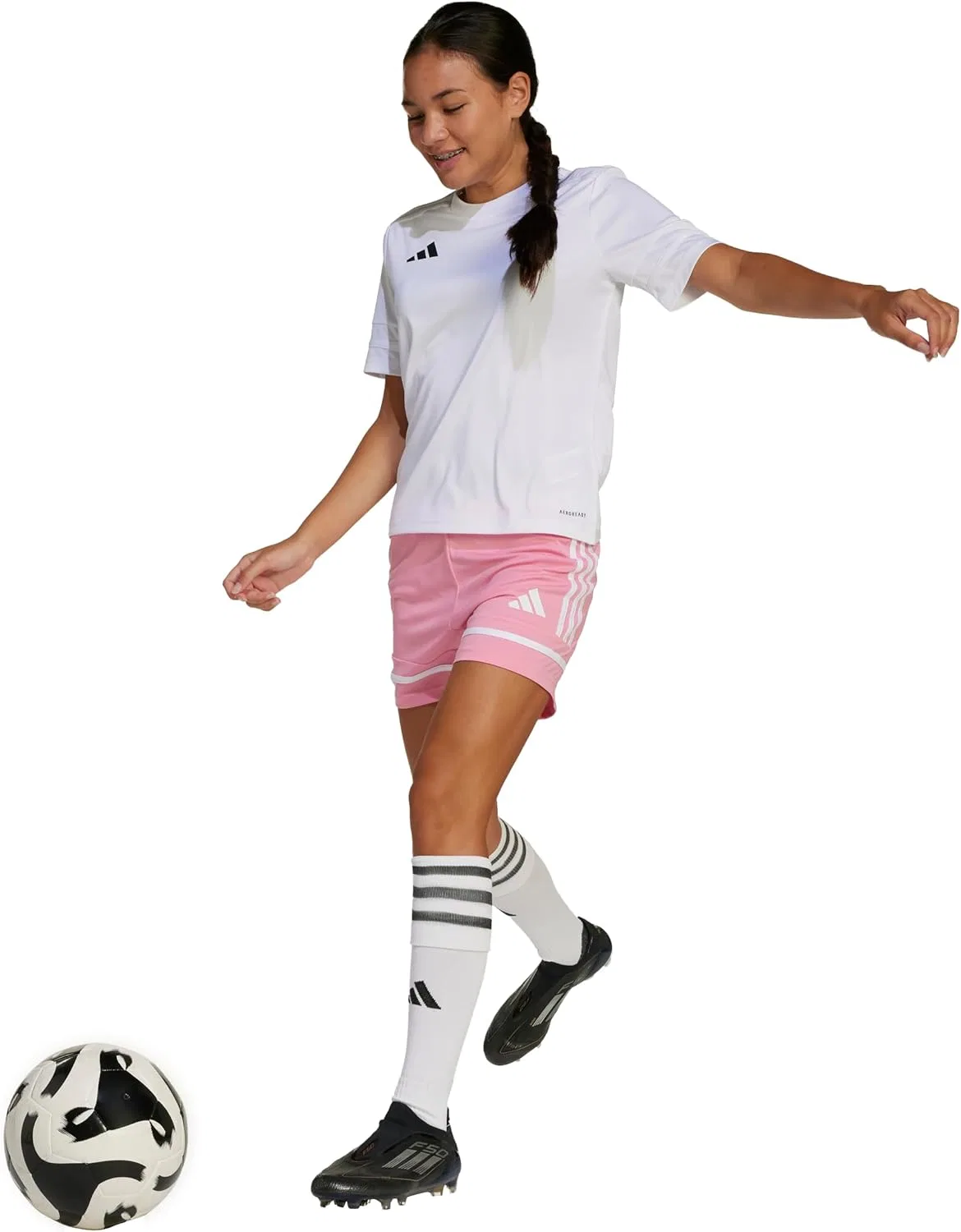 Adidas Originals Шорты Adidas Girls Squadra 25, Bliss Pink/Bliss Pink/White — фото 4