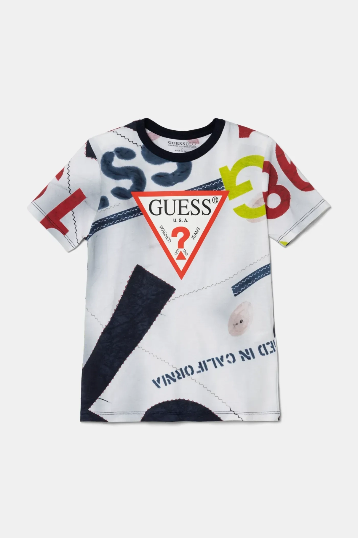 

Хлопковая футболка для детей Guess, темно-синий