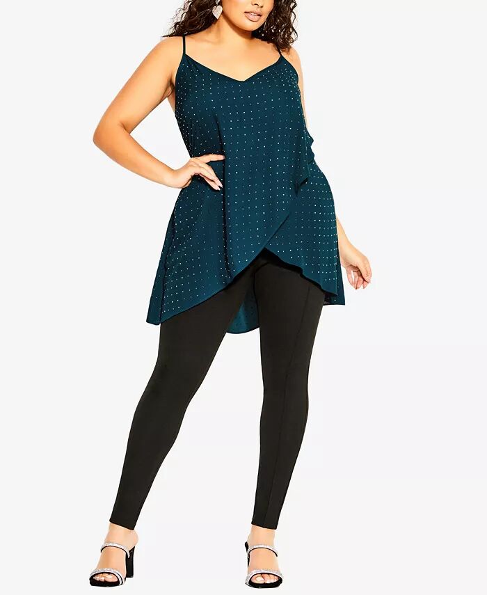 

Женский топ Shine Hi Lo Cami CITY CHIC, зеленый