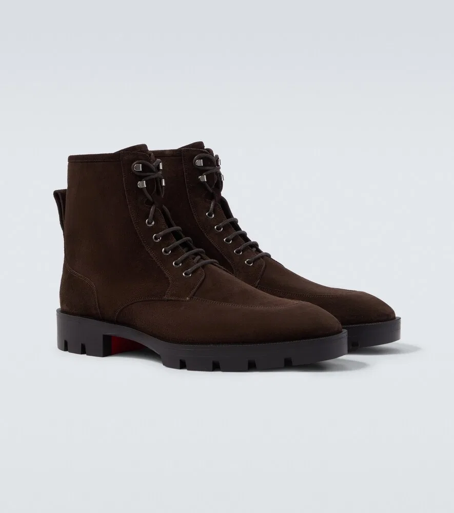 Кожаные ботинки Caracolo Lion на шнуровке Christian Louboutin, коричневый