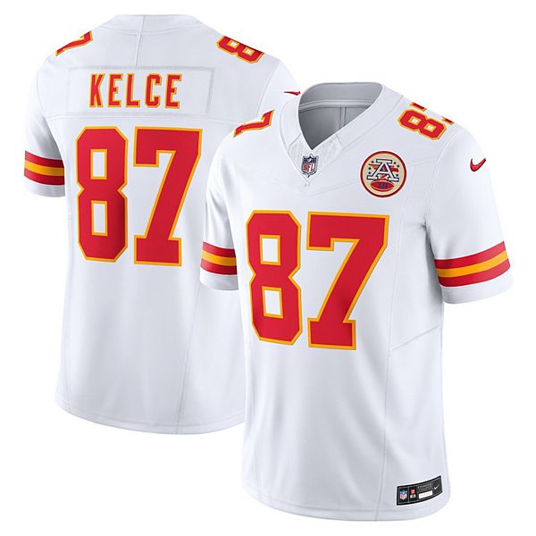 

Мужская футболка Travis Kelce Kansas City Chiefs Vapor FUSE Limited белая Nike