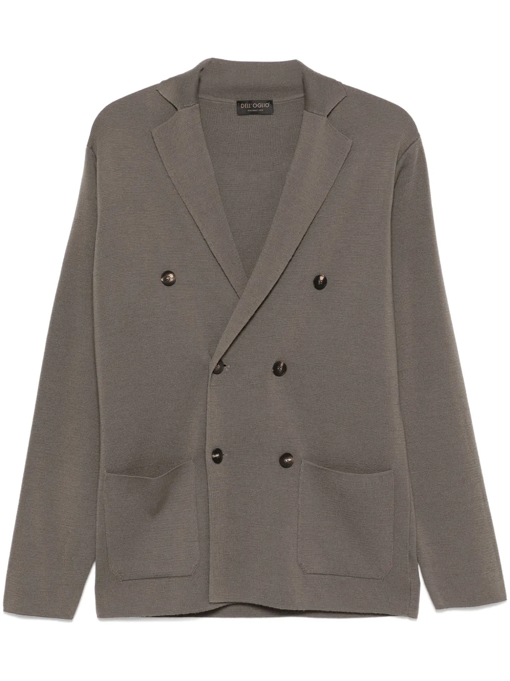 

Двубортный пиджак из шерсти мериноса Dell'oglio, серый