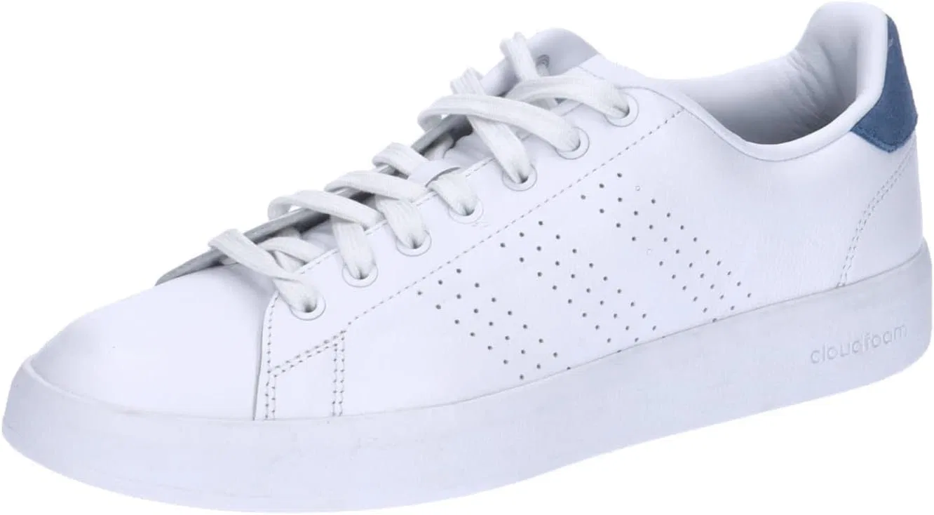 Мужские кожаные кроссовки Adidas Advantage Premium, Ftwr White Ftwr White Crew Blue