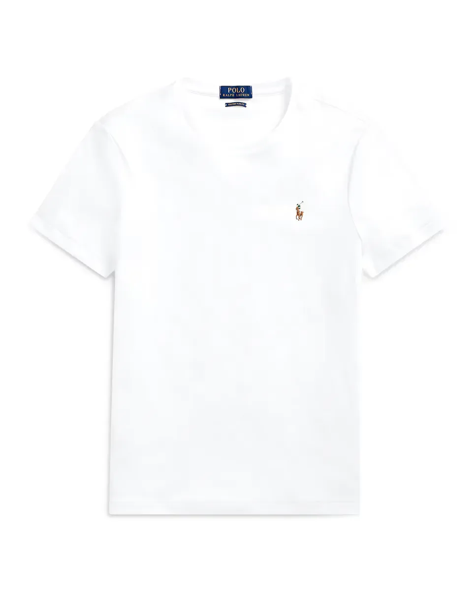 Мужская футболка из хлопка пима BCI Polo Ralph Lauren, белый — фото 4