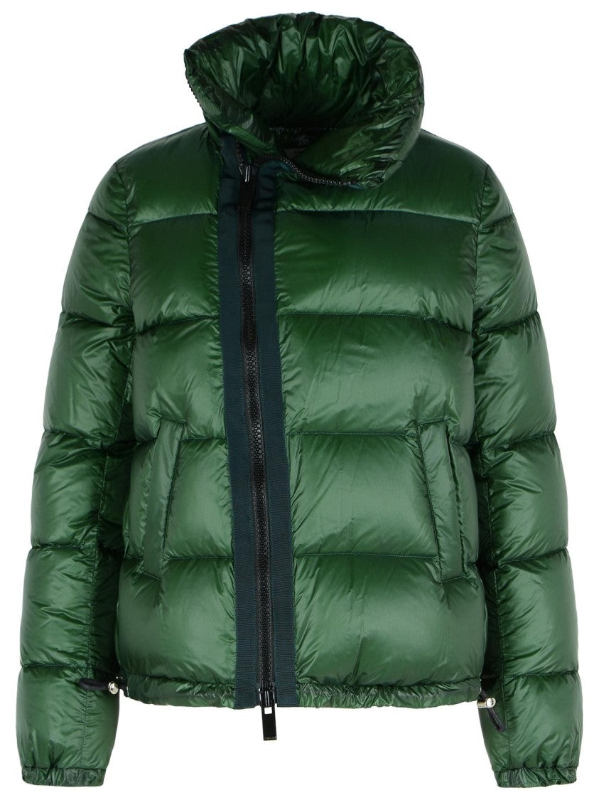 

Зеленая пуховая куртка из полиамида Sacai