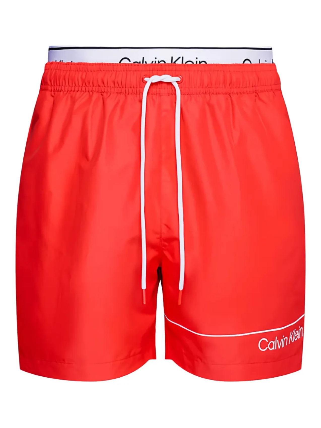 

Шорты для плавания с логотипом Calvin Klein, красный