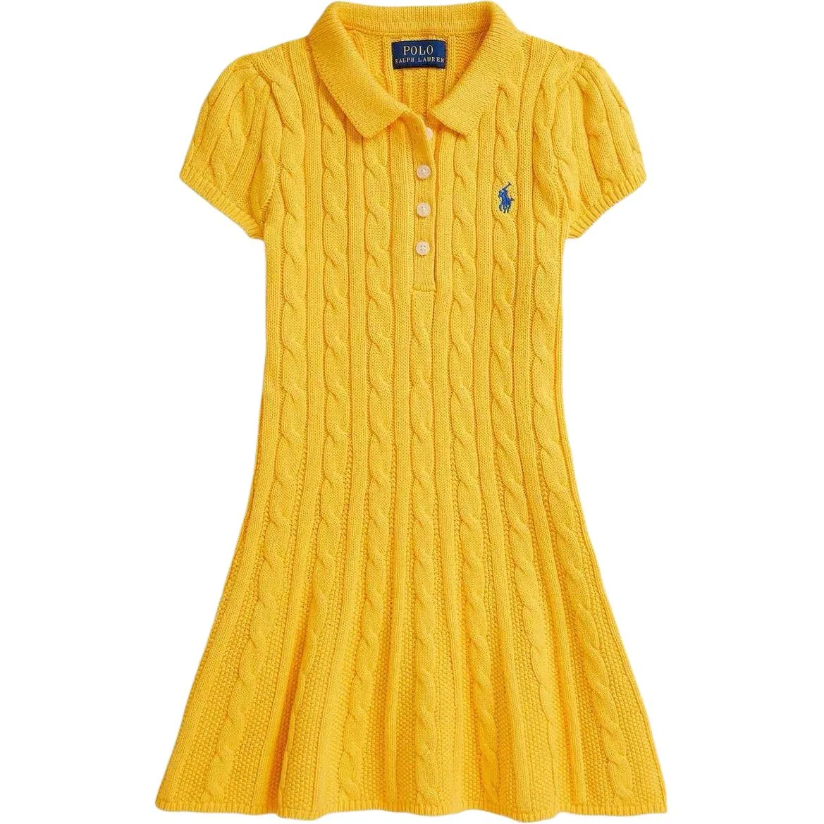 Платье поло Polo Ralph Lauren желтое