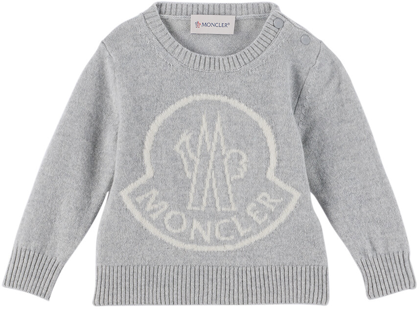 

Детский серый жаккардовый свитер Серый Moncler Enfant