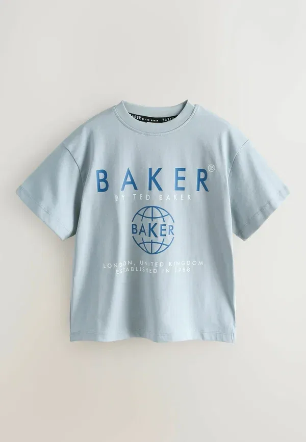Футболка принтованная Baker By Ted Baker, сине-серо-оранжевый — фото 4
